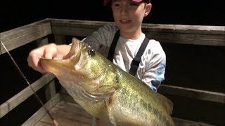 Night Fishing the Dock at Purtis Creek State Park