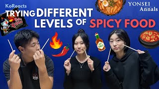 [KoReacts] Trying Different Levels of Spicy Food in South Korea