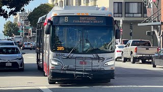 San Francisco MUNI 2016 New Flyer Xcelsior XDE60 6581 on route 8BX Bayshore B Express