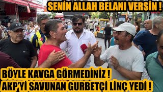 Herkes ekran başına | AKP'yi savunan gurbetçi fena linç yedi ! Böyle kavga görmediniz !