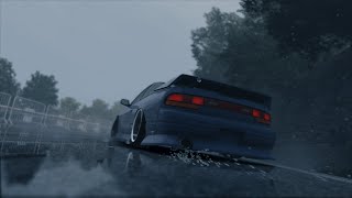 Drifting in the rain with Nissan Sileighty to the top of Mt Akagi - Assetto Corsa