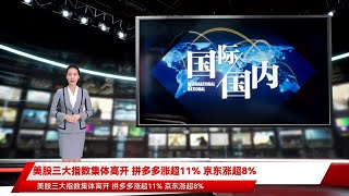 美股三大指数集体高开 拼多多涨超11% 京东涨超8%