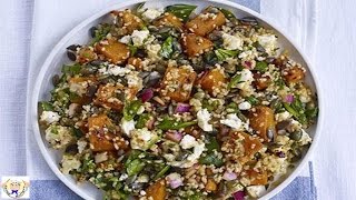 Squash feta and bulghar salad