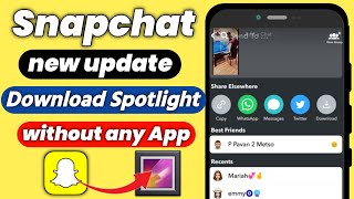 How to download snapchat spotlight video without any app 2021 | spotlight video kaise download kare