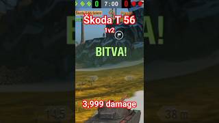 Škoda T 56 Golem win 1v2 and take 3,999 dmg[Ondra1202]