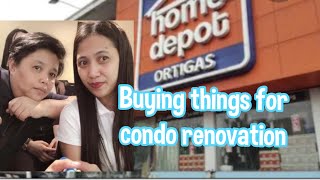 BUYING THINGS FOR CONDO RENOVATION at HOMEDEPOT ORTIGAS | HOTEL CONDO INTERIOR Renovation