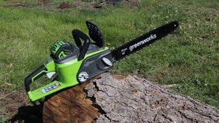 My first cordless chainsaw, Greenworks G-MAX 40V, 16 inch- Tinker Tools Ep#1