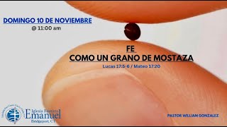 FE COMO UN GRANO DE MOSTAZA (Lucas 17:5-6/Mateo 17:20) | Culto Dominical | Rev.William González