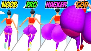 Twerk Race 3D - NOOB vs PRO vs  HACKER vs GOD @Funny Gameplay