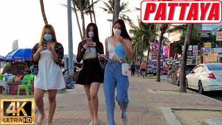 [4K] Pattaya Walk , Beach Road, Walking Street, Soi Boyz Town, Soi Buakhao, LK Metro