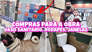 COMPRAS PARA A OBRA NA SODIMAC, RODAPÉ, VASO SANITÁRIO, PESQUISANDO AS JANELAS, REVESTIMENTOS 😱