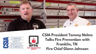 CSIA President Tommy Nelms Talks Fire Prevention with Franklin, TN Fire Chief Glenn Johnson