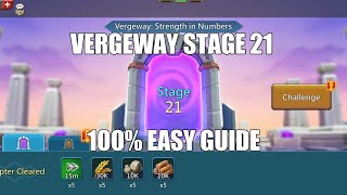 Lords mobile Vergeway Stage 21|Vergeway Strength In Numbers Stage 21 Easiest Guide