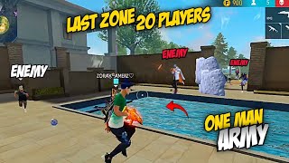 LAST ZONE 20 PLAYERS || CS RANK PUSH || FREE FIRE NEW GAMEPLAY VIDEO