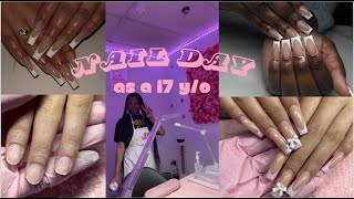 Spend A Day W/ Me As A 17 y/o Nail Tech | LEXAA NAILSS |