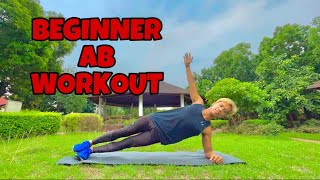 BEGINNER AB WORKOUT | NO EQUIPMENT