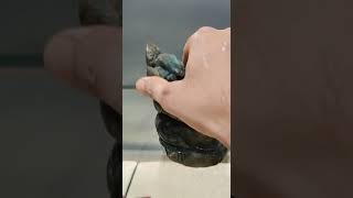 Exquisite Ganesha Idol in Labradorite Stone #shorts #viral #youtubeshorts #art #stone #gems #2022