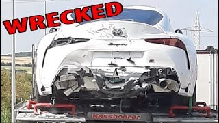 What caused this 2020 Toyota Supra wreckage ?