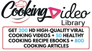 Cooking Video Library with Unrestricted PLR Review Demo Bonus - High Quality Viral Cooking Videos