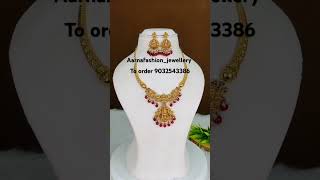 Price : 1360/- free shipping#onegramgoldjewellery#nakshijewellery#necklace#trending#trendingshorts