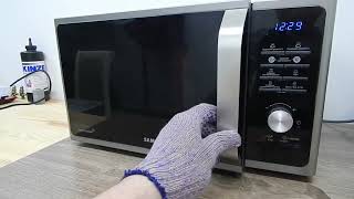 Metal quenching at home in a microwave