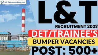 L&T Freshers Recruitment 2023 | Diploma Engineer Trainee | L&T Jobs | MNC Jobs | Latest L&T Job 2023