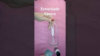 Esmerilado Casero con Decoración de Perlas. #shortvideo #manualidades #reciclajecreativodiy #botes