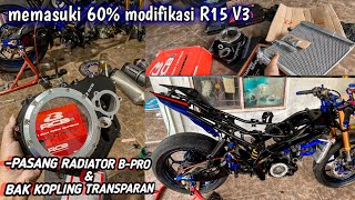 Pasang bak kopling transparan di r15 v3 ala ala ducati || R15 v3 modifikasi