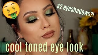 GREEN COOL TONED EYE LOOK FT $2 EYESHADOWS | TANIAXO