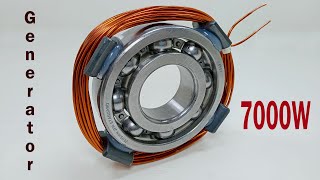 Turn magnetic gear into 220v powerful infinity electric generator use 100% copper coil