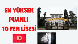 EN YÜKSEK PUANLI 10 FEN LİSESİ!!!YÜZDELİK DİLİM-KONTENJAN-PUAN