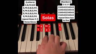 Solas piano tutorial (letters and numbers)