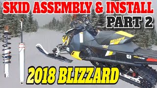 Assembling skid and installing shocks on Zuke's 2018 Blizzard