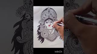 durga mata Drawing ||  #shorts #ytshorts #tradingshorts #maadurga #drawing