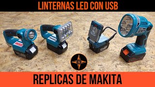 LINTERNAS CON BATERIAS REPLICAS DE MAKITA  IMPRESIONANTE !  / GINESSOT