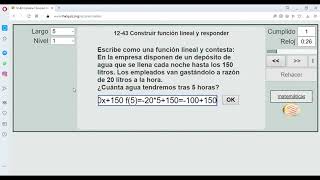 Construir y responder función lineal (actividad resuelta)