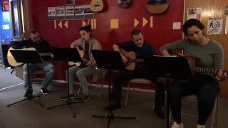 Absolute Beginner Class 10 Performance - Brown-Eyed Girl - NYC Guitar School 3-21-19