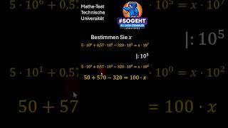 Technische Uni Aufnahmeprüfung: Gleichung mit 10er Potenzen lösen!