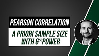 Pearson correlation - calculate required sample size with G*Power