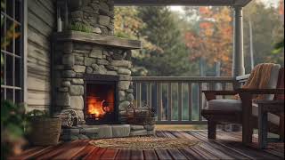 🔥 Cozy Afternoon Ambiance  |  Unwind by the Outdoor Fireplace for Ultimate Relaxation 🌞✨