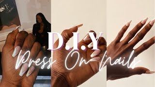 HOW I DO MY NAILS AT HOME | KISS PRESS ON NAILS | THE GIRLS THAT GET IT, GET IT ‼️ #kissnails