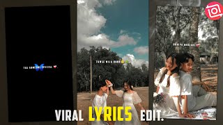 Make Viral Trending Reels lyrics videos - Viral Reels Lyrics video editing in Inshot