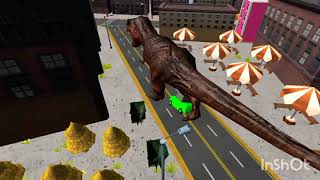 Dinosaur city rampage Angry Dinosaur Attack games gameplay Android Ios