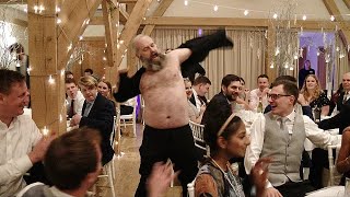 Comedy Waiter Strips Off at Wedding!!