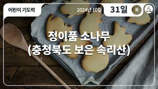 [10월 31일 목요일 어린이기도력] 정이품 소나무(충청북도 보은 속리산)