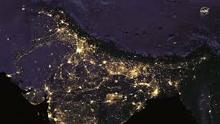 Lights of Human Activity Shine in Image of Earth at Night