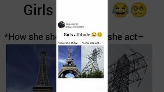 Girls attitude 😂😵‍💫 unpredictable || #yt #trending #funny