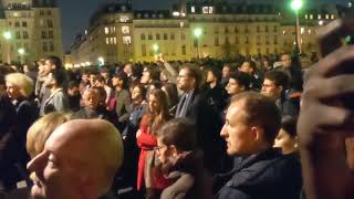 THOUSANDS Praying in Paris while Notre-Dame Cathedral burns