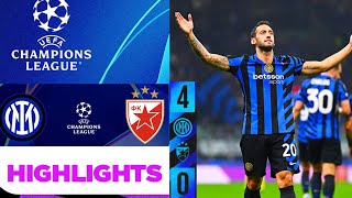 Inter Milan vs Crvena zvezda (4-0) Gli Highlights | Champions League 2024 | Inter Red Star Belgrade