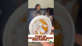 Trying The New Chocolate Chip Biscuit From Popeyes 🍪🫣 | #Shorts | Meet The Lees